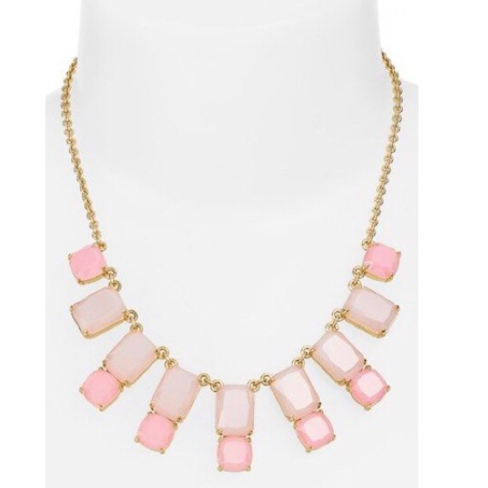 KATE SPADE Pink Blush & Gold Statement Necklace